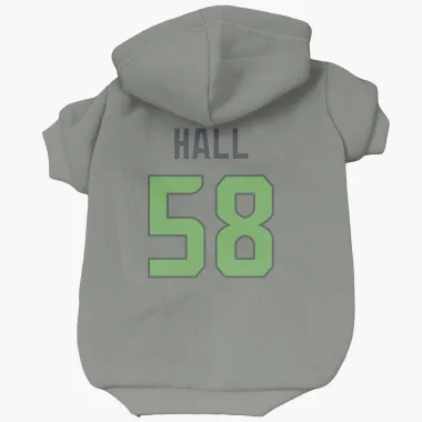 Green Seattle Seahawks Derick Hall  Gray Neon  Dog & Cat Pet Hoodie
