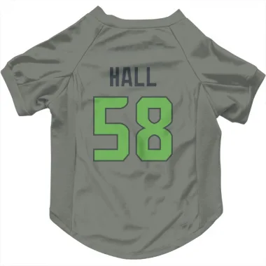 Green Seattle Seahawks Derick Hall  Gray Neon  Dog & Cat Pet Jersey