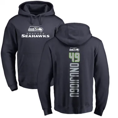 Navy Men's Joshua Onujiogu Seattle Seahawks Pro Line Backer Pullover Hoodie