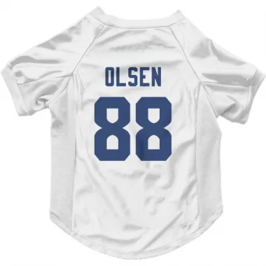White Seattle Seahawks Greg Olsen   Dog & Cat Pet Jersey